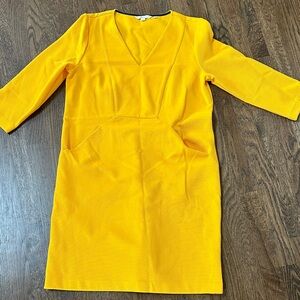 Boden Vibrant Yellow Long Sleeve Dress